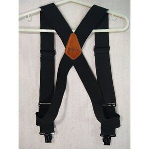 Duluth Trading Mens Adjustable Side Clip Suspenders Black 2 Inch Wide Heavy Duty